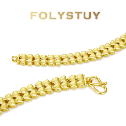 【FOLYSTUY (YNW08)】24k gold filled Heart Bracelet Fashion Bracelet