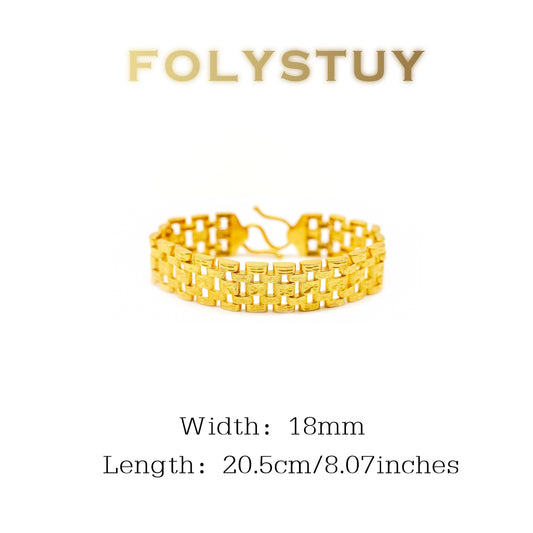 【FOLYSTUY (YNW06)】24k gold filled Watch Strap Bracelet