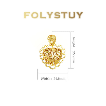 FOLYSTUY(K146) 24k gold filled Love bud pendant