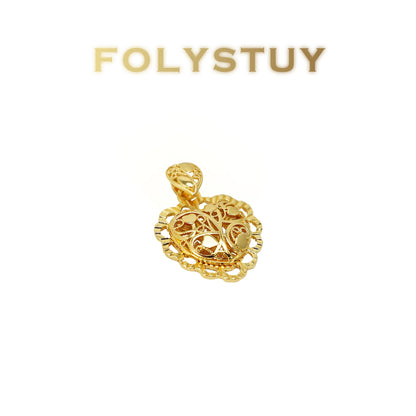 FOLYSTUY(K146) 24k gold filled Love bud pendant