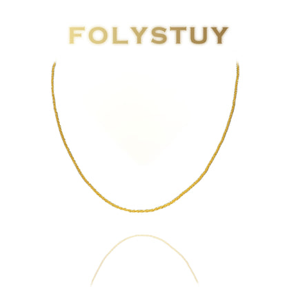 【FOLYSTUY (Y141)】24k gold filled Full Star Necklace