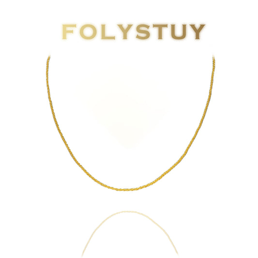 【FOLYSTUY (Y141)】24k gold filled Full Star Necklace