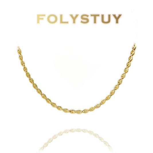 【FOLYSTUY (Y135)】24k gold filled Exquisite Devil's Eye Necklace