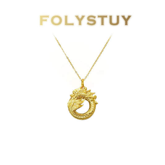 【FOLYSTUY (YNK17)】] 24k gold filled Dragon-shaped Pendant