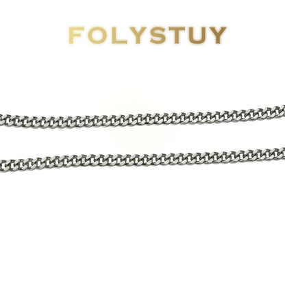 【FOLYSTUY (Y144)】24k gold filled Cuban Chain Necklace