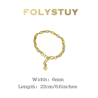 【FOLYSTUY (W172)】24k gold filled Unisex fashion jewelry bracelets