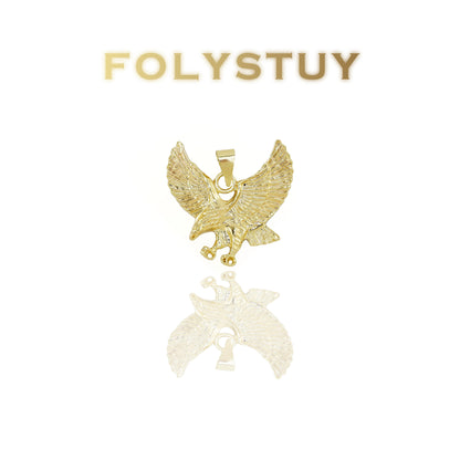 FOLYSTUY(K145) 24k gold filled Eagle's Hold Pendant