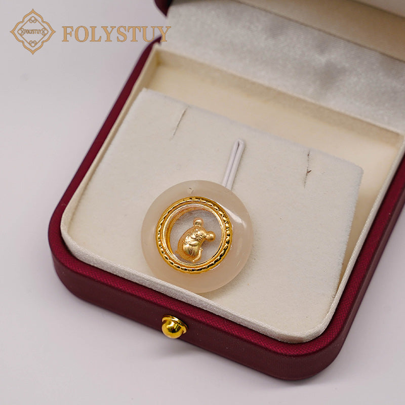 24K solid gold [JXY] pendant