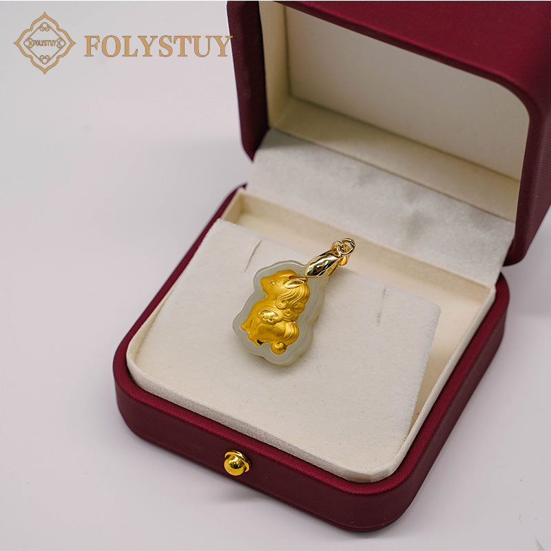 24K solid gold [JXY] pendant