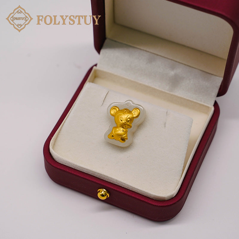 24K solid gold [JXY] pendant