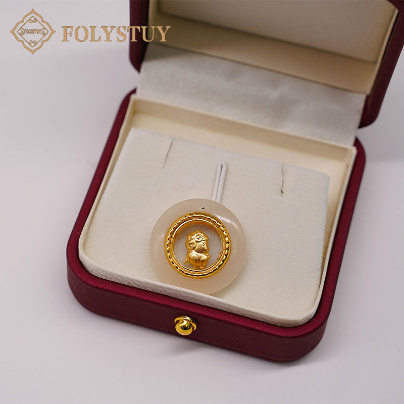 24K solid gold [JXY] pendant