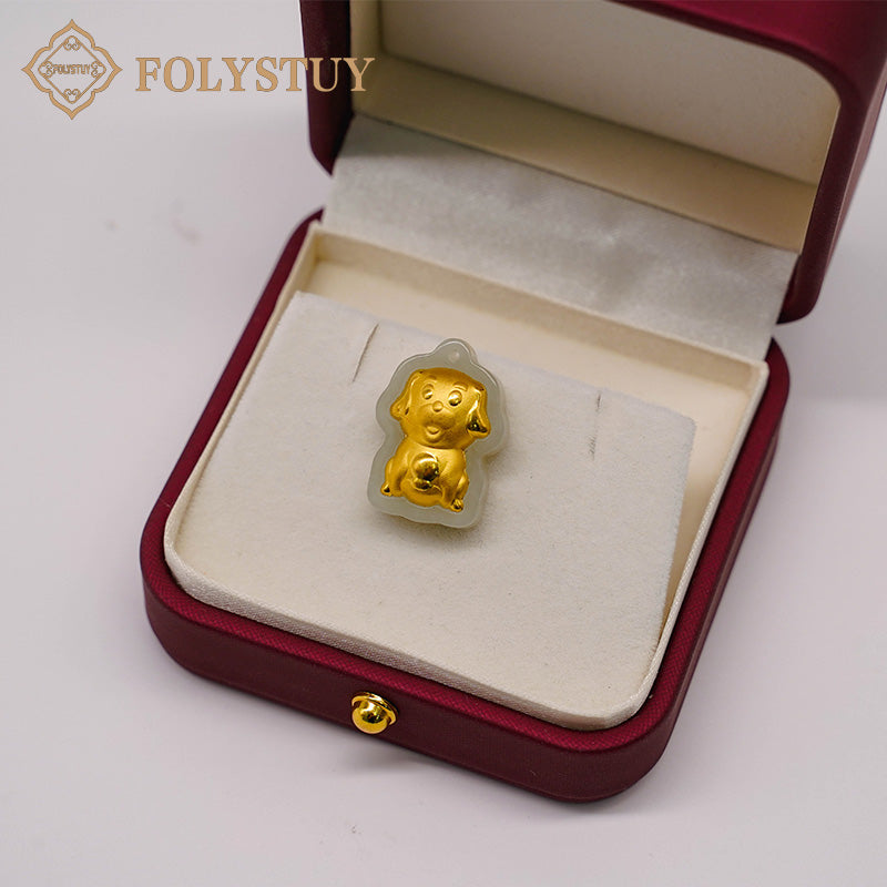 24K solid gold [JXY] pendant