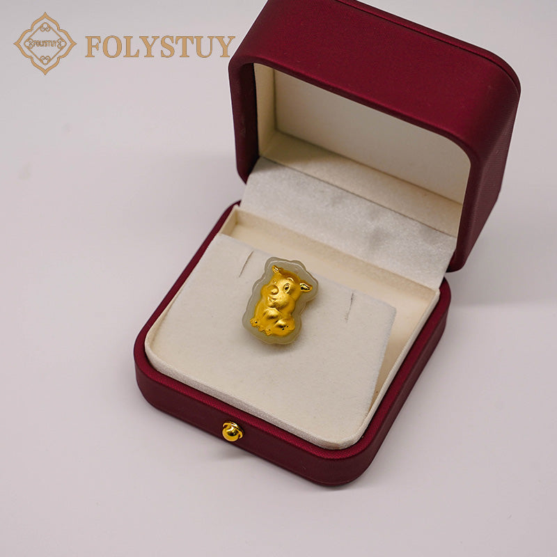 24K solid gold [JXY] pendant