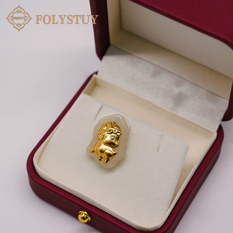 24K solid gold [JXY] pendant