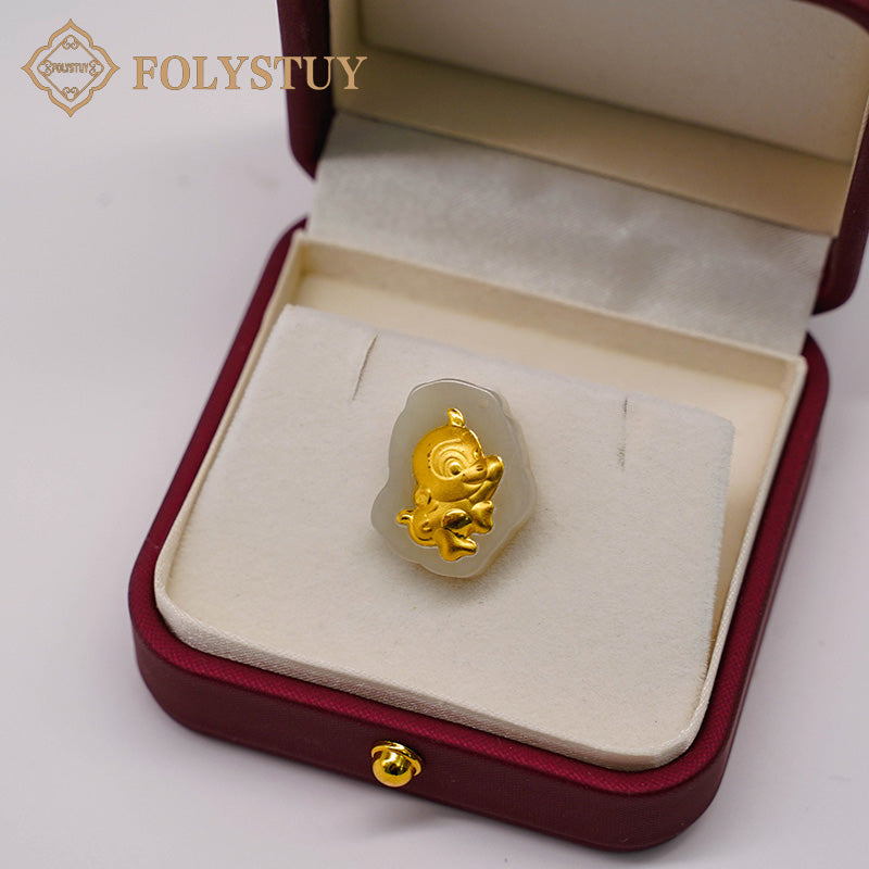 24K solid gold [JXY] pendant