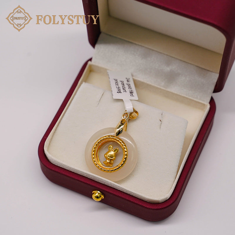 24K solid gold [JXY] pendant