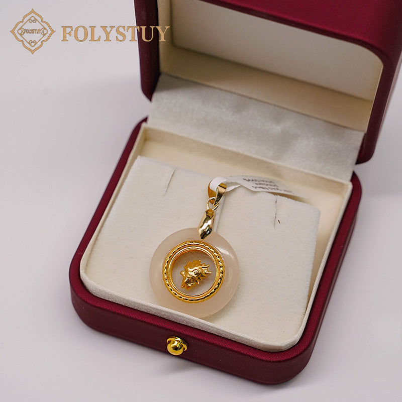 24K solid gold [JXY] pendant