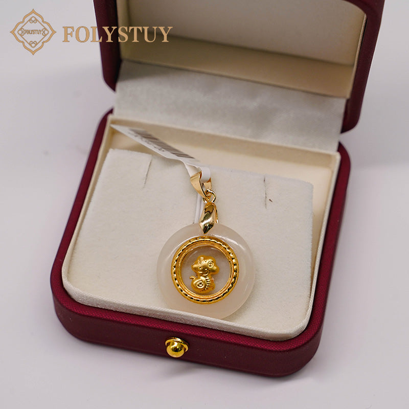 24K solid gold [JXY] pendant