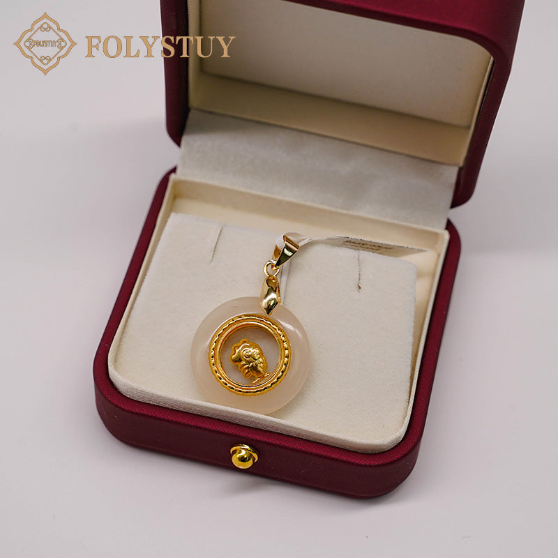 24K solid gold [JXY] pendant