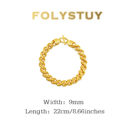 【FOLYSTUY (YNW01)】24k gold filled Dragon Bone Bracelet