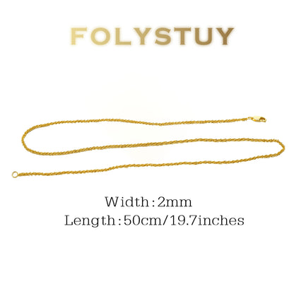【FOLYSTUY (Y141)】24k gold filled Full Star Necklace