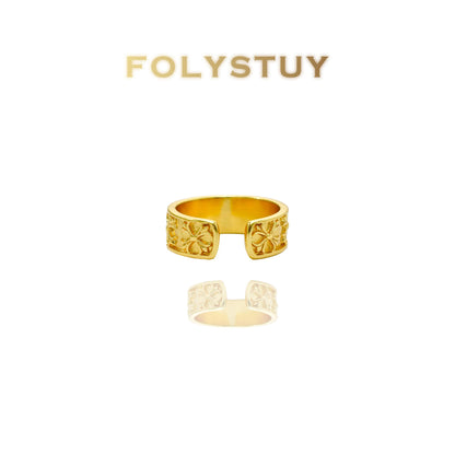 【FOLYSTUY (YNZ48)】24k gold filled Fashion Trends Ring