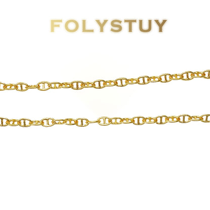 【FOLYSTUY (Y146)】24k gold filled O-shaped necklace