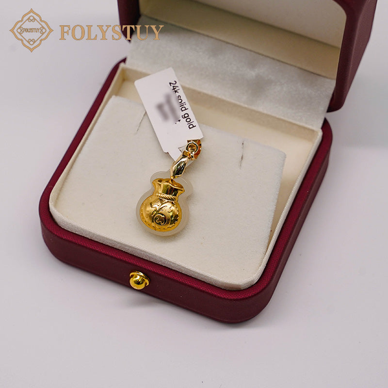 24K solid gold [JXY] pendant