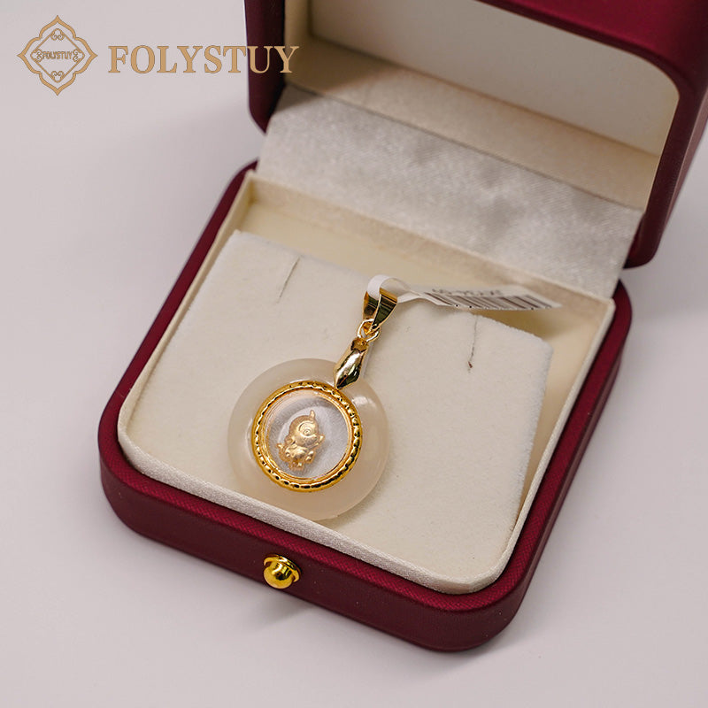 24K solid gold [JXY] pendant