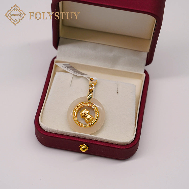 24K solid gold [JXY] pendant