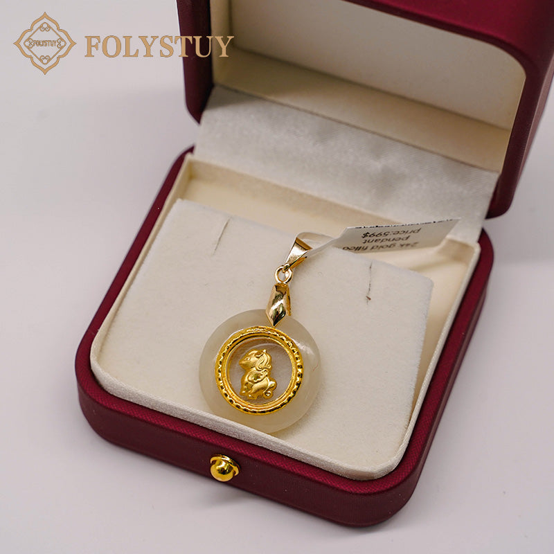 24K solid gold [JXY] pendant