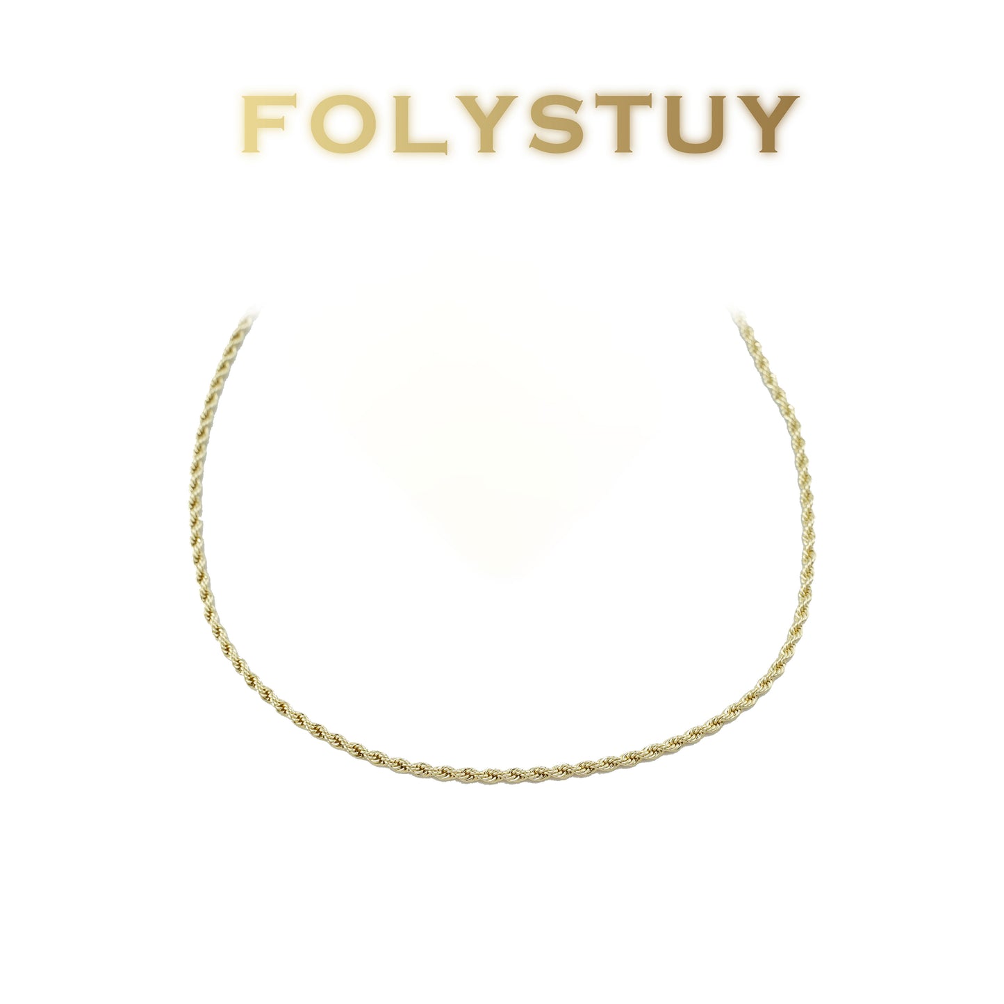 【FOLYSTUY(Y150)】24k gold filled [3mm by 19.69inches Knot of Eternity Necklace]