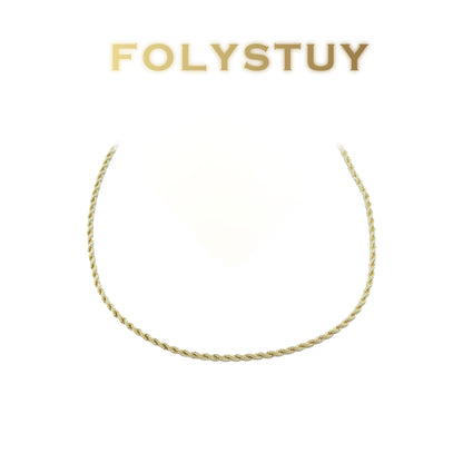 【FOLYSTUY(Y150)】24k gold filled [3mm by 19.69inches Knot of Eternity Necklace]