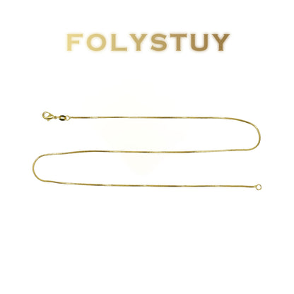 [FOLYSTUY (Y152)] 24k gold filled Snake bone chain necklace