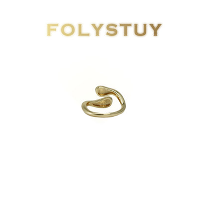 [FOLYSTUY(Z126)] 24k gold filled Irregular circular open ring