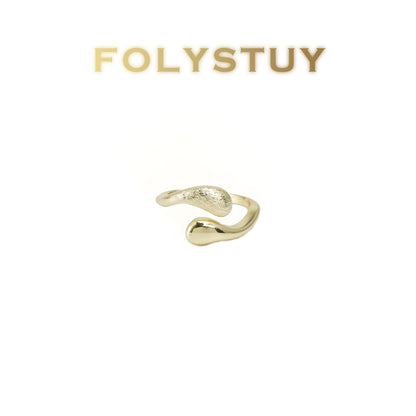 [FOLYSTUY(Z126)] 24k gold filled Irregular circular open ring