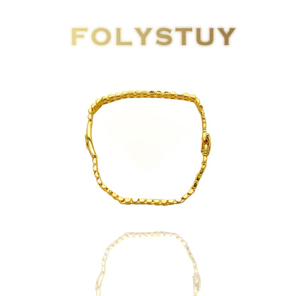 【FOLYSTUY (W159)】24k gold filled Watch Chain Bracelet