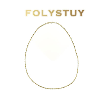 【FOLYSTUY(Y150)】24k gold filled [3mm by 19.69inches Knot of Eternity Necklace]