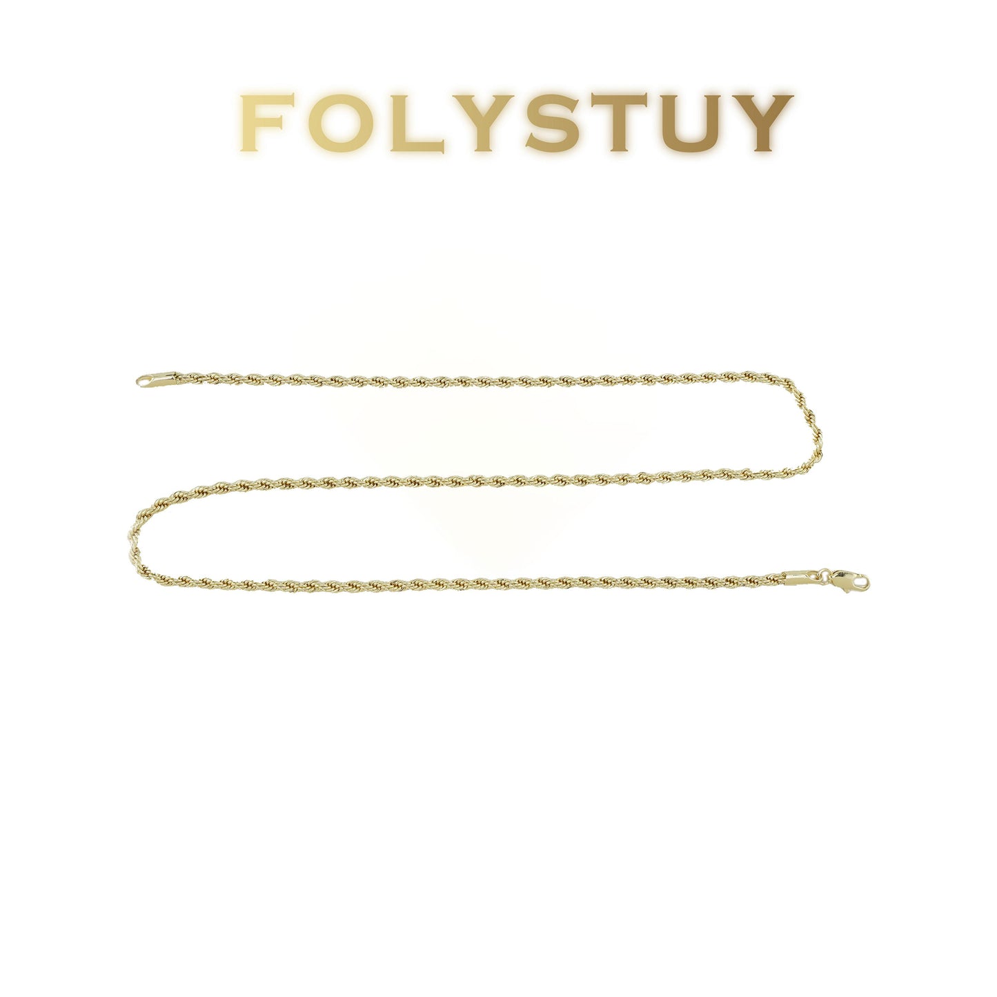 【FOLYSTUY(Y150)】24k gold filled [3mm by 19.69inches Knot of Eternity Necklace]