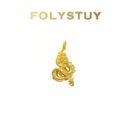 【FOLYSTUY (K141)】24k gold filled Dragon Pendant