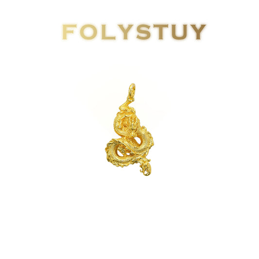 【FOLYSTUY (K141)】24k gold filled Dragon Pendant