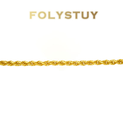 【FOLYSTUY(YNY10)】24k gold filled Dragon Bone Twisted Necklace