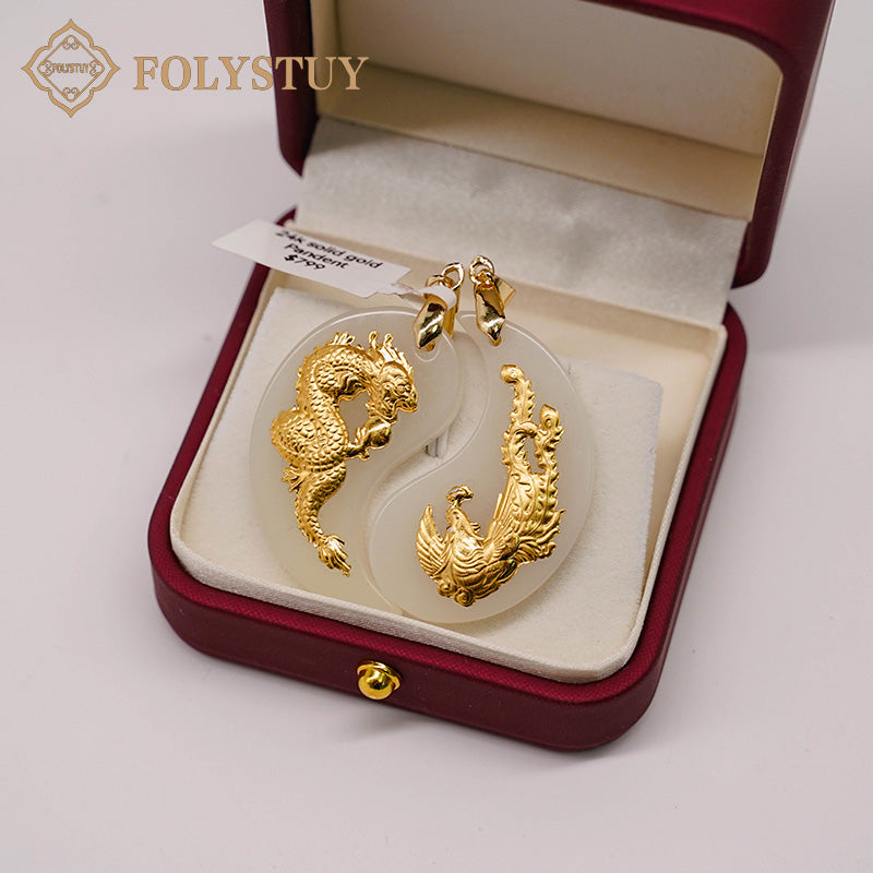 24K solid gold [JXY] pendant