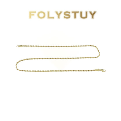 【FOLYSTUY(Y150)】24k gold filled [3mm by 19.69inches Knot of Eternity Necklace]