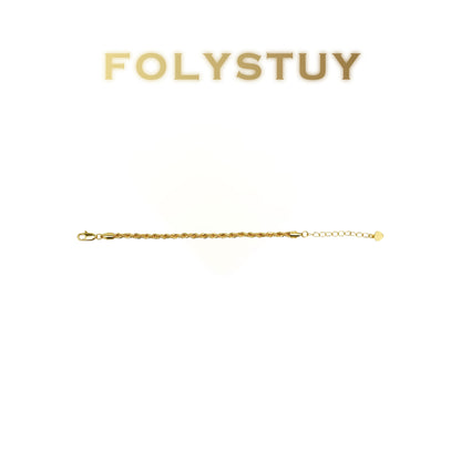 [FOLYSTUY (W180)] 24k gold filled Twisted bracelet