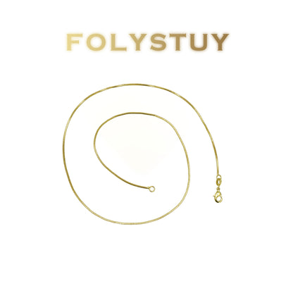 [FOLYSTUY (Y152)] 24k gold filled Snake bone chain necklace