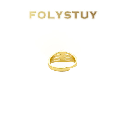 【FOLYSTUY(YNZ55)】24k gold filled Exquisitely Designed Ancient  Three-in-one ring