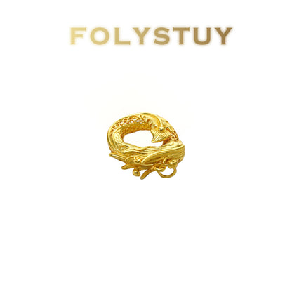 【FOLYSTUY (YNK15)】24k gold filled Round Phoenix Pendant