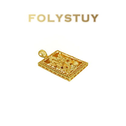 [FOLYSTUY (K148)] 24k gold filled The relief dragon-shaped pendant
