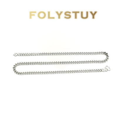 【FOLYSTUY(Y148)】24k gold filled Platinum Little Cuba Necklace